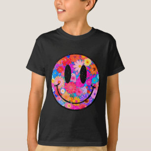 Glückliches Retro-Gänseblümchen-Lächel-Gesicht Pre T-Shirt