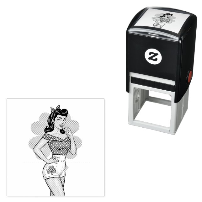 Glückliches Retro Glamour Permastempel (Beispiel)
