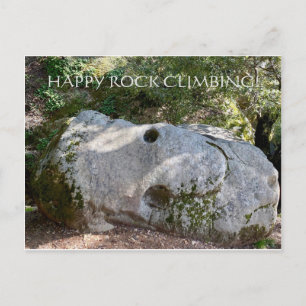 GLÜCKLICHES ROCK KLIMBING! Postkarte