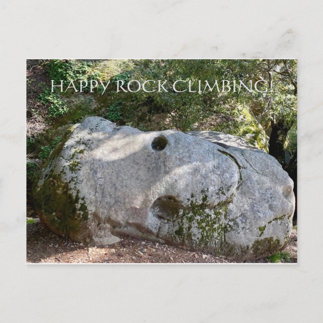 GLÜCKLICHES ROCK KLIMBING! Postkarte (Vorderseite)