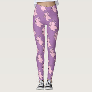 Glückliches rosa Schwein, das Thunder_Cove spring Leggings
