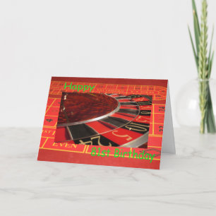 Glückliches Roulette-Rad 81. Geburtstag Karte