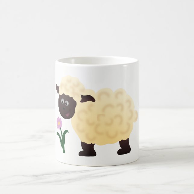 Glückliches Schaf Tasse (Mittel)