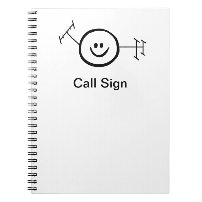 Glückliches Schinken-Amateurfunk-Notizbuch Notizblock (Vorderseite)