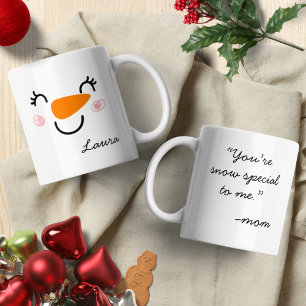 Glückliches Schneemann-Gesicht Kaffeetassen von Ma