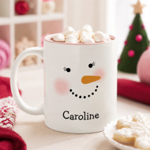 Glückliches Schneemann-Gesicht Personalisierter Na