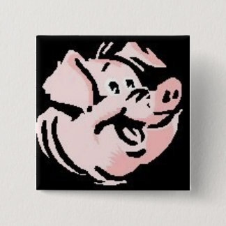 Glückliches Schwein Button