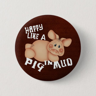 Glückliches Schwein Button
