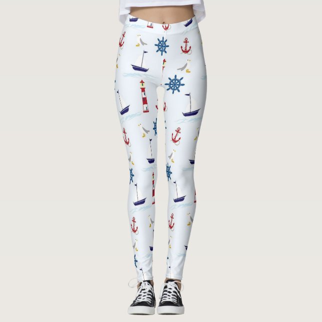 Glückliches Segeln-SeeLeggings Leggings (Vorderseite)