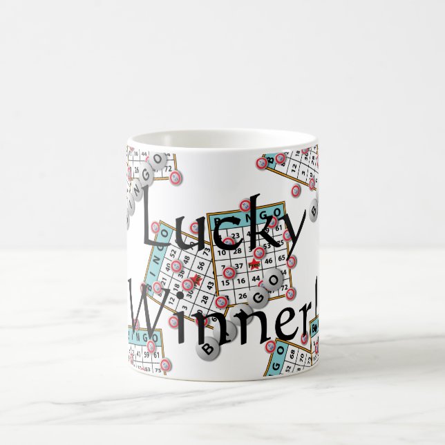 Glückliches Sieger-Bingo-Thema Verwandlungstasse (Mittel)