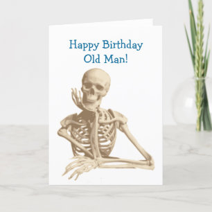 Glückliches Skeleton alles Gute zum Geburtstag Karte