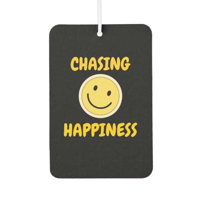 Glückliches Smiley-Gesicht Positiv  Autolufterfrischer (Vorderseite)
