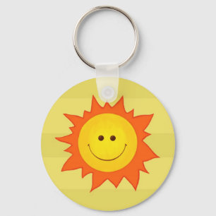 Glückliches Smilling Sun Schlüsselanhänger