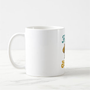 Glückliches Sommerkatze Vintage Gravur Shirt Desig Kaffeetasse