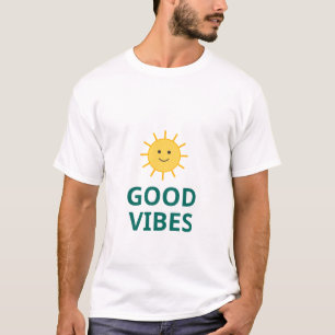 Glückliches Sonne Gute Vibes T-Shirt   Lustiges So