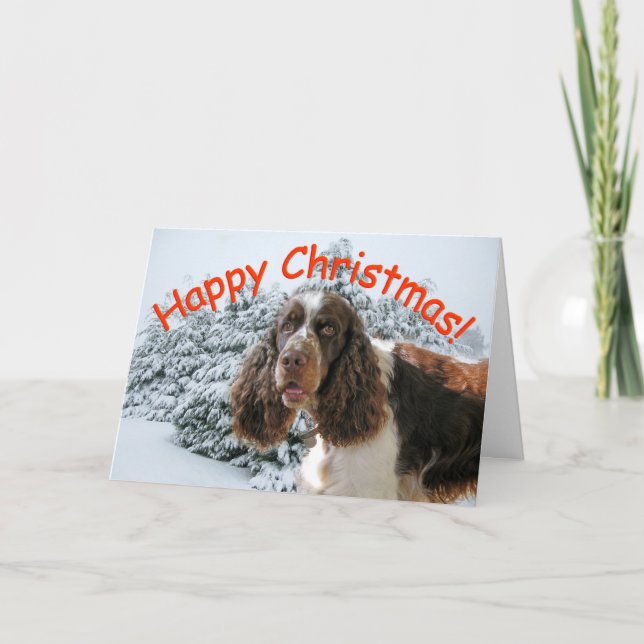 Glückliches Springer-Weihnachten! Feiertagskarte (Vorderseite)