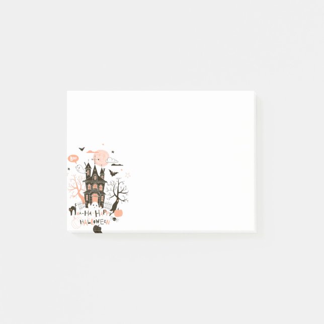 Glückliches Spuk Haus Halloweens Post-it Klebezettel (Vorderseite)