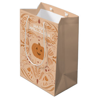"Glückliches Spuken" Süßer Halloween-Geist Mittlere Geschenktüte