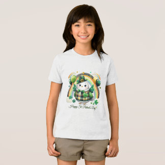 Glückliches St. Patrick-Kinder-T-Shirt mit Druck a Tri-Blend Shirt