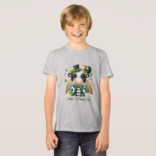 Glückliches St. Patrick-Kinder-T-Shirt mit Rückend Tri-Blend Shirt