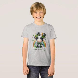 Glückliches St. Patrick-Kinder-T-Shirt mit Rückend Tri-Blend Shirt