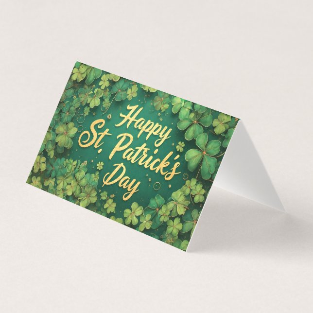 Glückliches St. Patrick’s Day Kleeblatt-Design (Vorderseite)