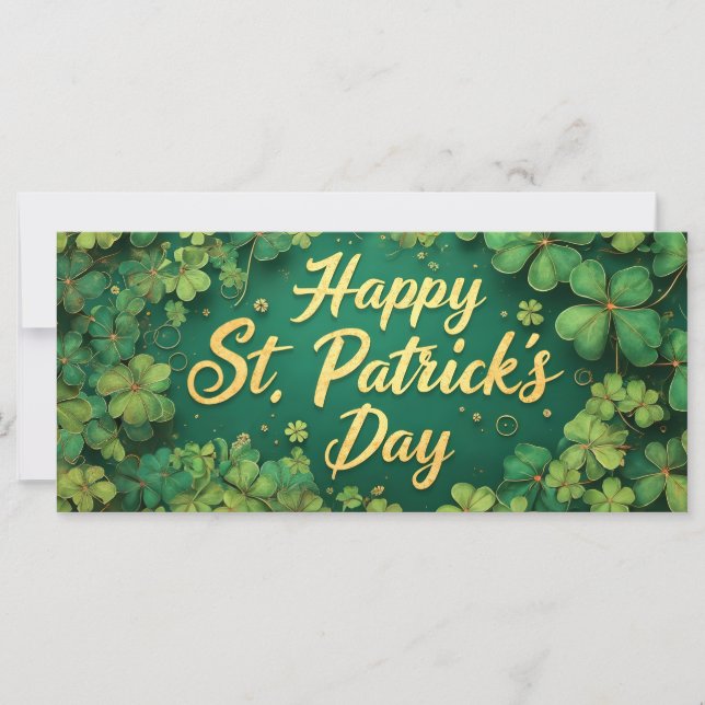 Glückliches St. Patrick’s Day Kleeblatt-Design (Vorderseite)