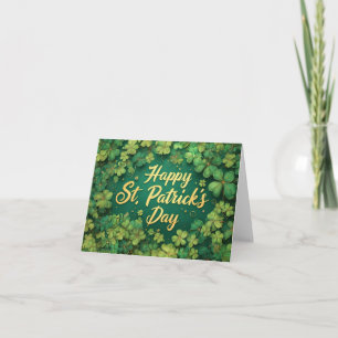 Glückliches St. Patrick’s Day Kleeblatt-Design Dankeskarte