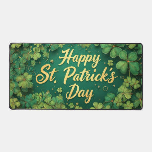 Glückliches St. Patrick’s Day Kleeblatt-Design Schreibtischunterlage