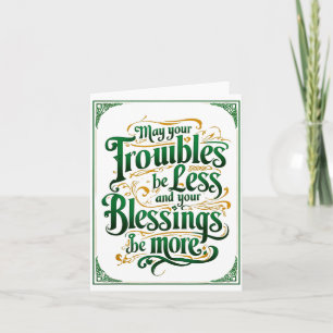 Glückliches St. Patrick's Day Motivationszitat Bek Karte