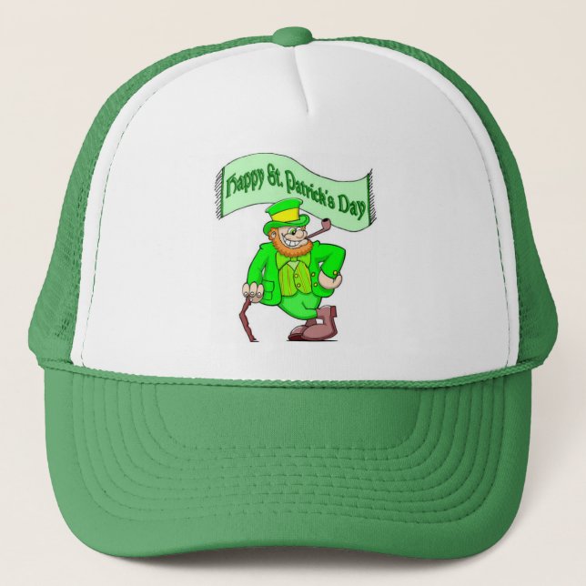 Glückliches St. Patricks Day Truckerkappe (Vorderseite)