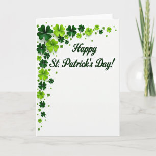 Glückliches St. Patricks Tag Kleeblatt Karte