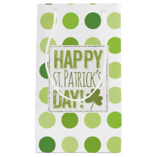 Glückliches St- Patricktagesgrün punktierte Kleine Geschenktüte