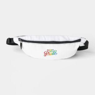 Glückliches Stolz Vintage Regenbogen-Typografie-Sh Bauchtasche