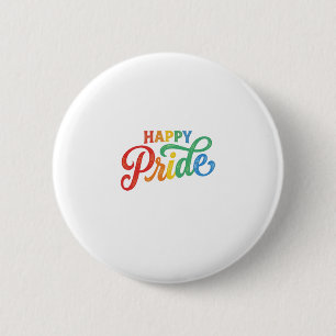 Glückliches Stolz Vintage Regenbogen-Typografie-Sh Button