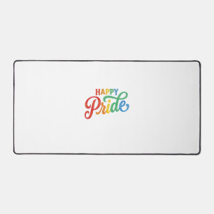 Glückliches Stolz Vintage Regenbogen-Typografie-Sh Schreibtischunterlage
