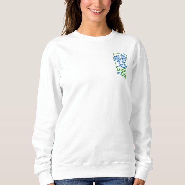 Glückliches Sweatshirt der Frauen Hunde (Vorderseite)