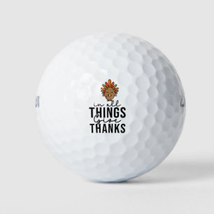 Glückliches Thanksgiving mit lustigem Truthahn Golfball
