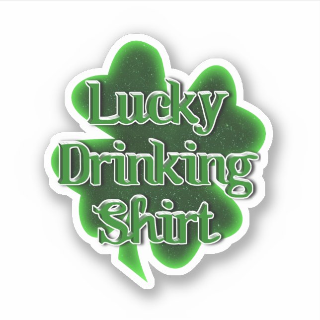 Glückliches Trink-Shirt St. Patrick's Day Aufkleber (Vorderseite)