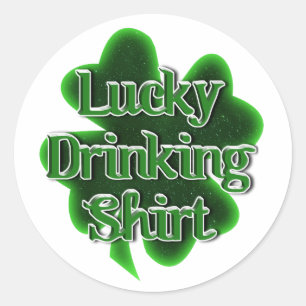 Glückliches Trinken Shirt St. Patrick's Day Runder Aufkleber