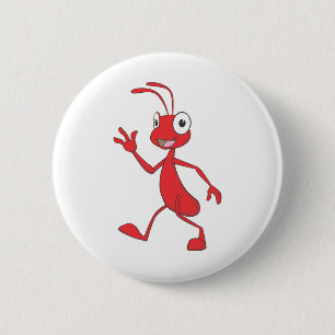 Glückliches und freundliches Ameisen-Gehen Button
