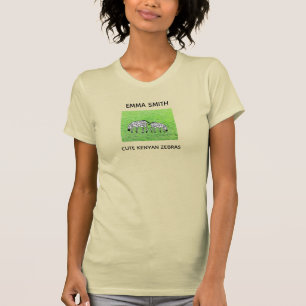Glückliches und süßes kenianisches Zebras T-Shirt