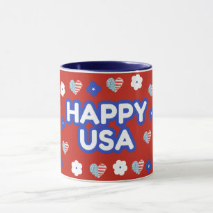 Glückliches USA Tasse