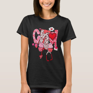 Glückliches Valentins-Cna-Nurse Coquette-Bogen-Her T-Shirt