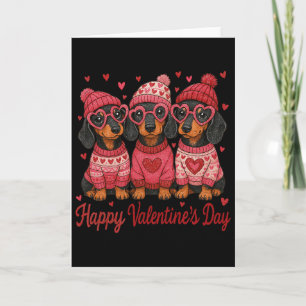 Glückliches Valentinstag-Dachshund-Mama-Coquette-R Karte