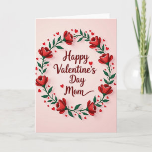 Glückliches Valentinstag-Mutter-Karte Karte