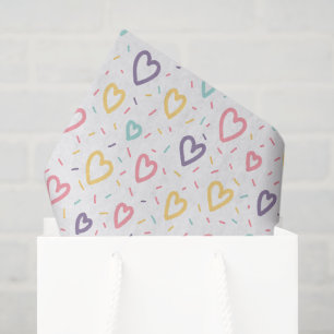 Glückliches Valentinstag-Tissue-Papier Bunte Herze Seidenpapier