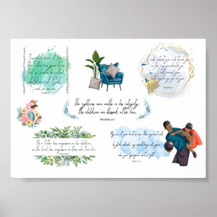 Glückliches Vatertagsgeschenk für das Bibelangebot Poster