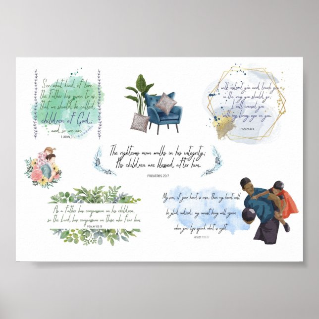 Glückliches Vatertagsgeschenk für das Bibelangebot Poster (Vorne)