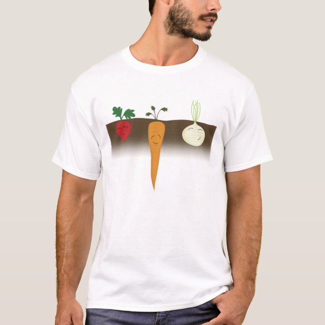 Glückliches Veg T-Shirt (Vorderseite)